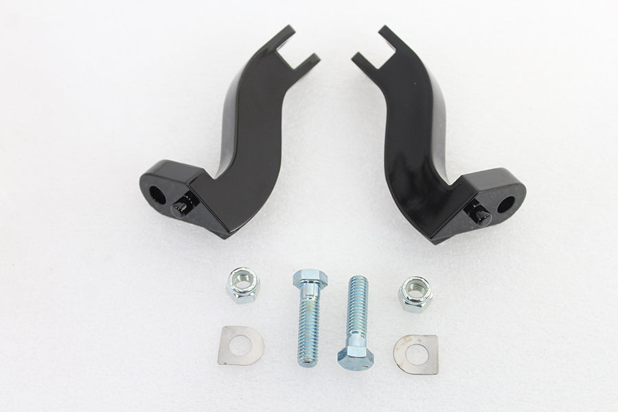 Footpeg Mount Bracket Set Passenger Black 1993 / UP FLT