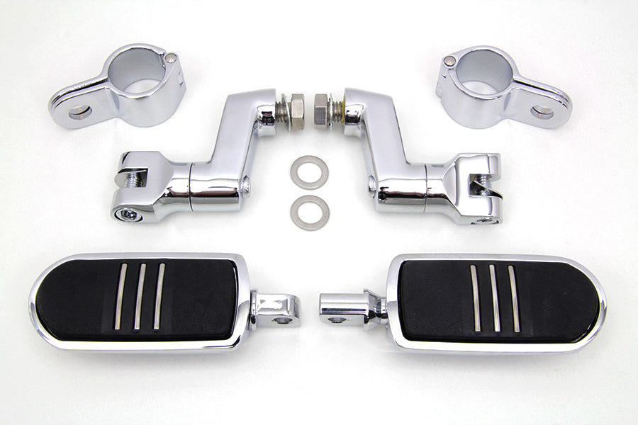 Chrome Streamliner Footpeg Kit 0 /  Custom application utilizes a 1/2" mounting hole"