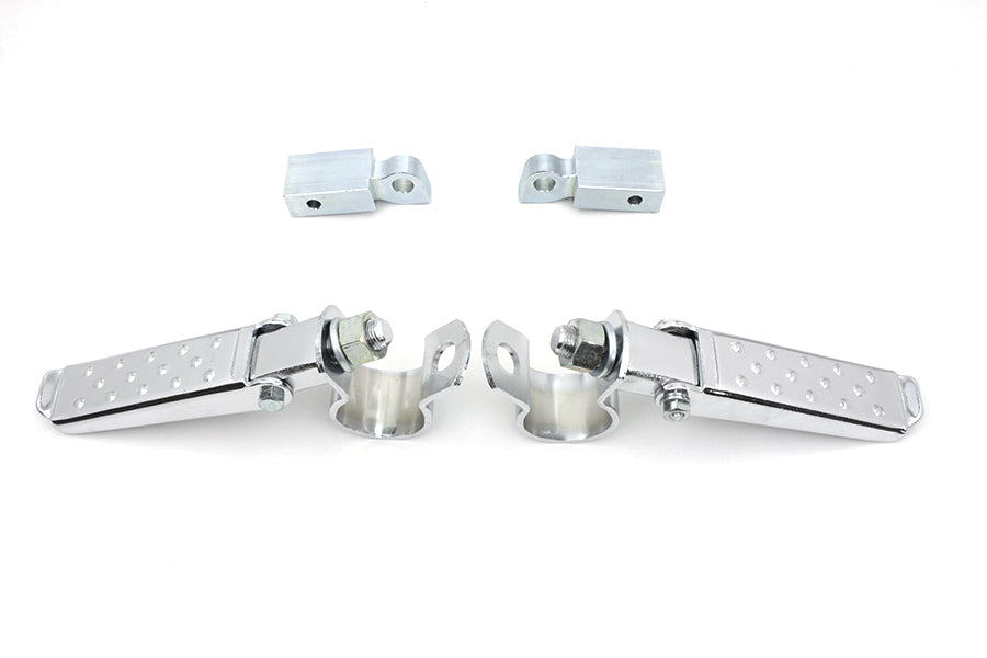 Clamp On Footpeg Kit Chrome 1980 / 1999 FX male peg applications1980 / 1999 FX male peg applications
