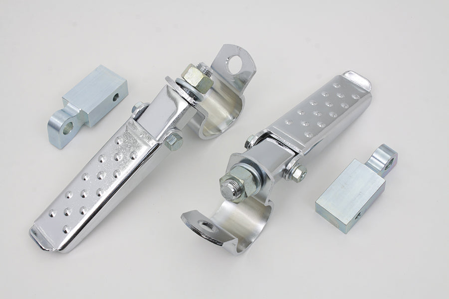 Clamp On Footpeg Kit Chrome 1980 / 1999 FX male peg applications1980 / 1999 FX male peg applications