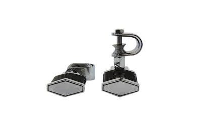 O-Ring Style Footpeg Set Flat Diamond Shape 0 /  All models with 1 or 1-1/4" engine bar"