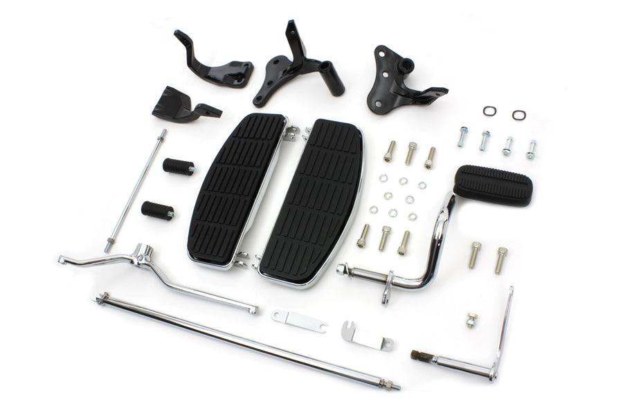 Wyatt Gatling Driver Footboard Kit with Black Brackets 1996 / 2005 FXD
