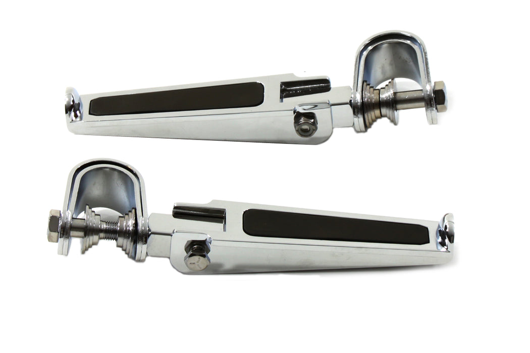 Chrome Chopper Style Footpeg Set 0 /  All models with 1 or 1-1/4" engine bar"