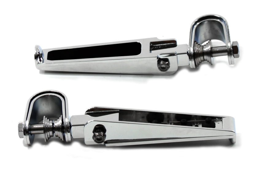 Chrome Chopper Style Footpeg Set 0 /  All models with 1 or 1-1/4" engine bar"
