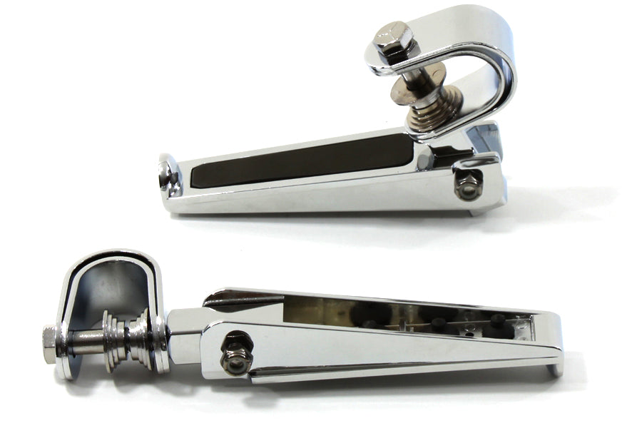 Chrome Chopper Style Footpeg Set 0 /  All models with 1 or 1-1/4" engine bar"