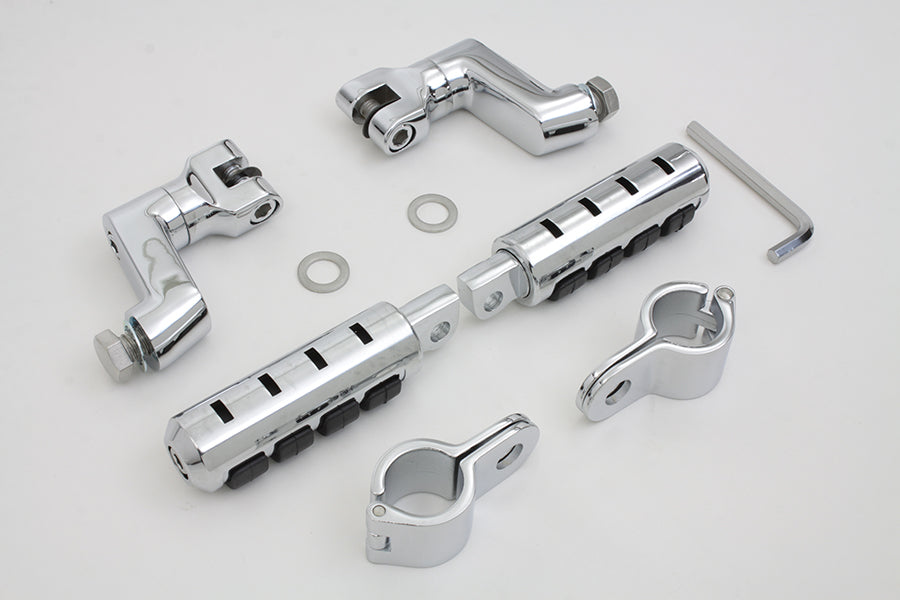 Chrome Offset Footpeg Kit 0 /  Custom application for 1-1/8 bar"