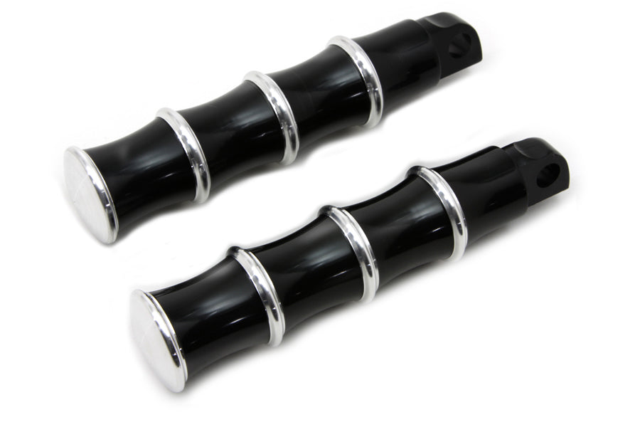 Black Tribal Style Footpeg Set 0 /  All models with female mounting block
