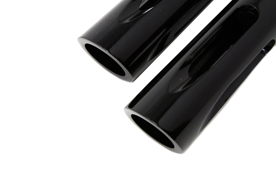 Black Milled Style Slasher Footpeg Set 0 /  All models with female mounting block.