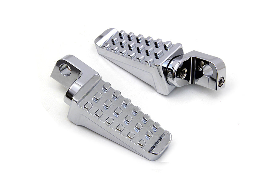 Chrome Racer Style Footpeg Set 0 /  All models with female mounting blocks