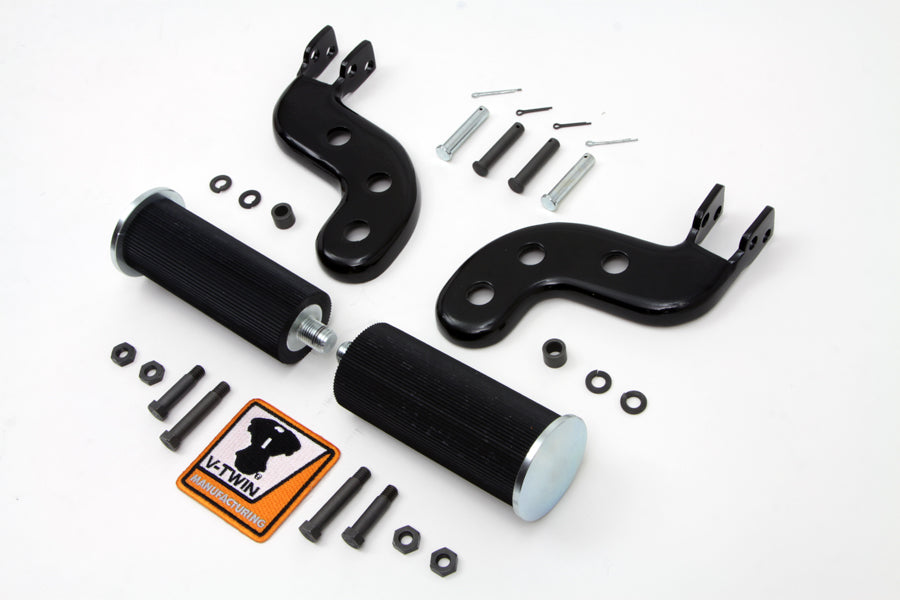 Buddy Seat Footpeg Set Black 1941 / 1964 FL 1940 / 1952 EL