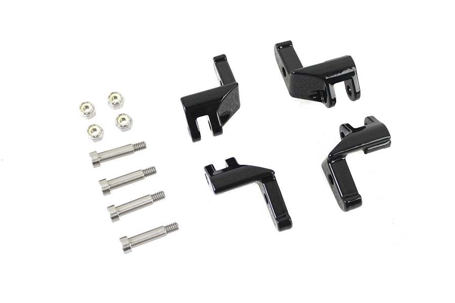 Driver Footboard Relocator Kit Black 2017 / UP FLHR 2017 / UP FLHRC 2017 / UP FLHTK 2017 / UP FLTRX 2017 / UP FLTRXS 2017 / UP FLHTCU 2017 / UP FLHX 2017 / UP FLTRU 2017 / UP FLHTKL 2017 / UP FLHXS 2017 / UP FLHRXS