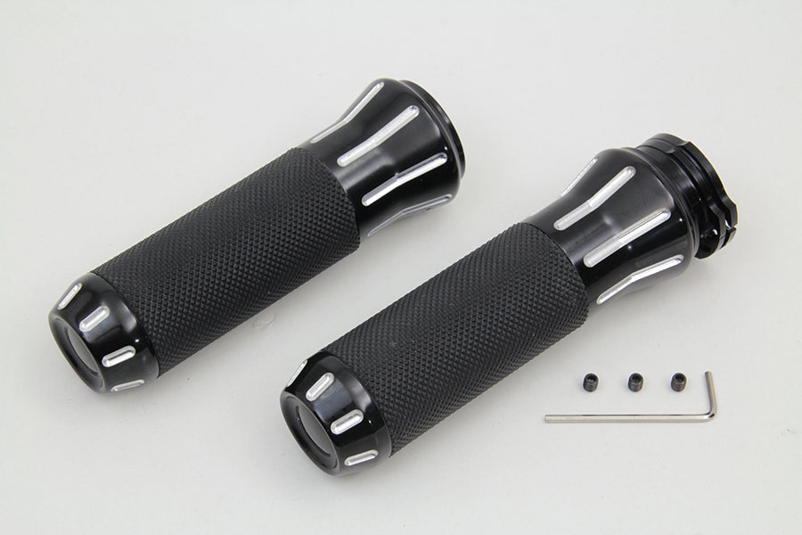 Black Grip Set with Black End Caps 1982 / 1984 FX 1982 / 1984 FL 1982 / UP XL 1984 / 2015 FXST 1986 / 2015 FLST 1991 / 2017 FXD 1982 / 1994 FXR 1982 / 1994 FXR 1982 / 2007 FLT 1982 / 2007 FLT