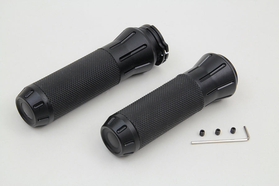 Black Grip Set with Black End Caps 1982 / 1984 FX 1982 / 1984 FL 1982 / UP XL 1984 / 2015 FXST 1986 / 2015 FLST 1991 / 2017 FXD 1982 / 1994 FXR 1982 / 1994 FXR 1982 / 2007 FLT 1982 / 2007 FLT