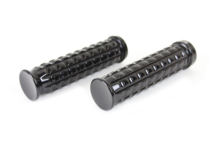 Black Grained Style Handlebar Grip Set 2008 / UP FLT 2016 / UP FLST 2016 / UP FXST
