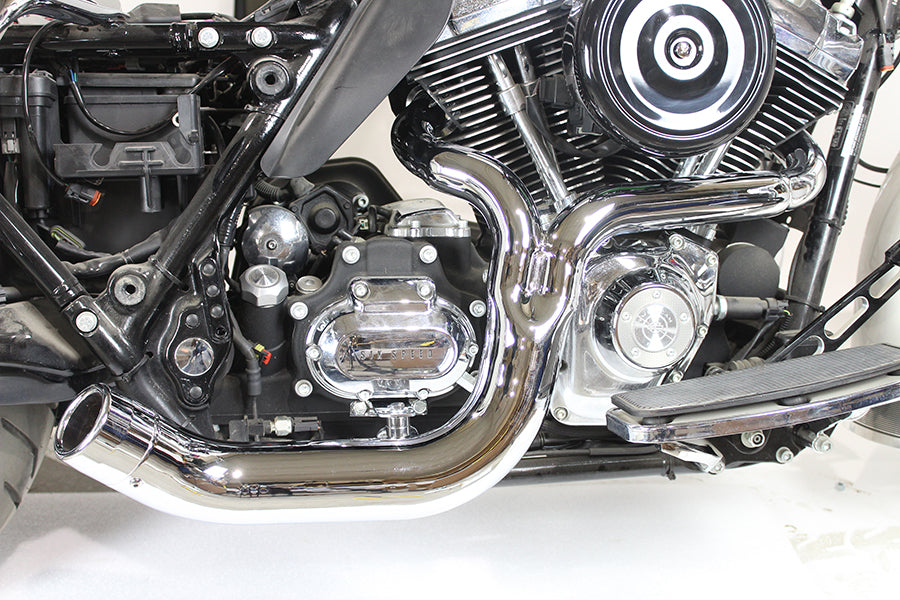 FLT 2:1 Lake Style Exhaust System Chrome 2007 / 2016 FLT