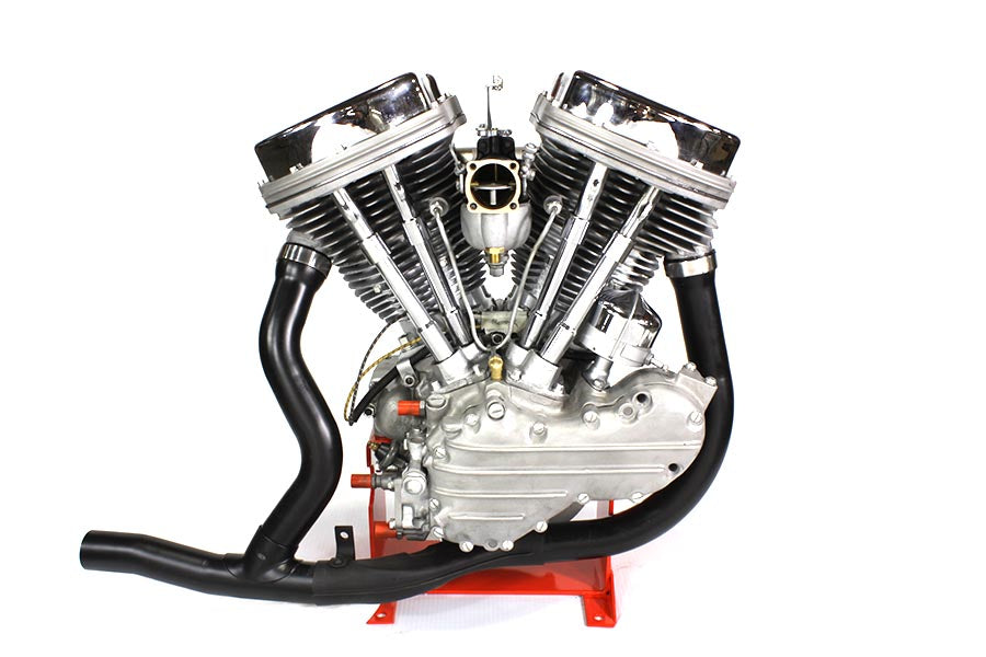 2 into 1 Black Exhaust Pipe Header Set 1948 / 1957 FL