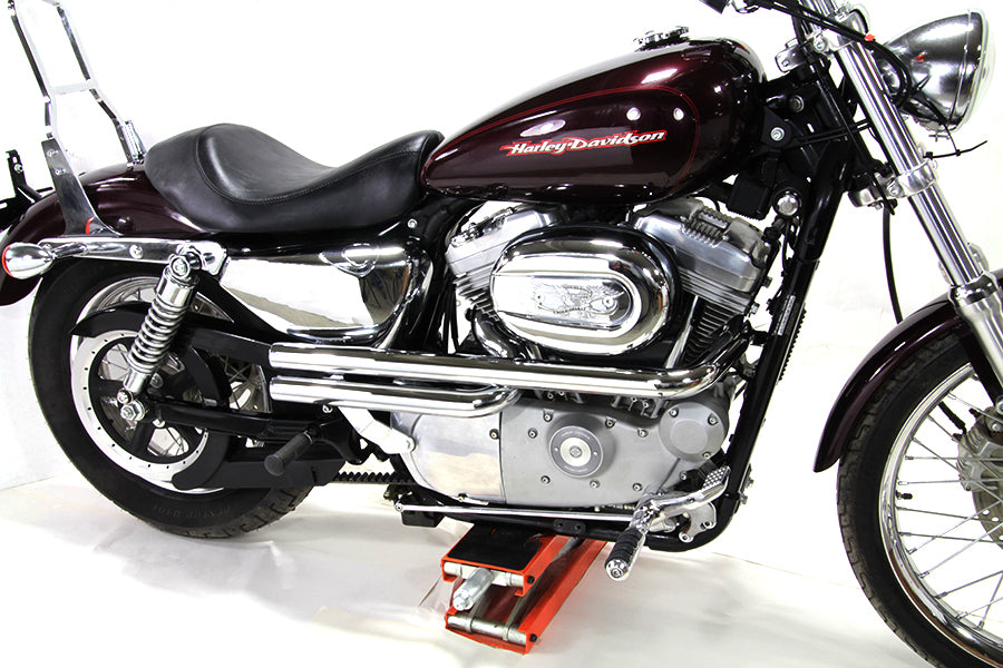 Exhaust Drag Pipe Set Straight Cut Chrome 2007 / 2013 XL
