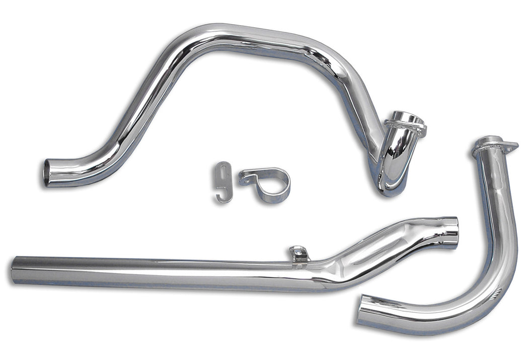 Dual Crossover Chrome Exhaust System 1966 / 1969 FL