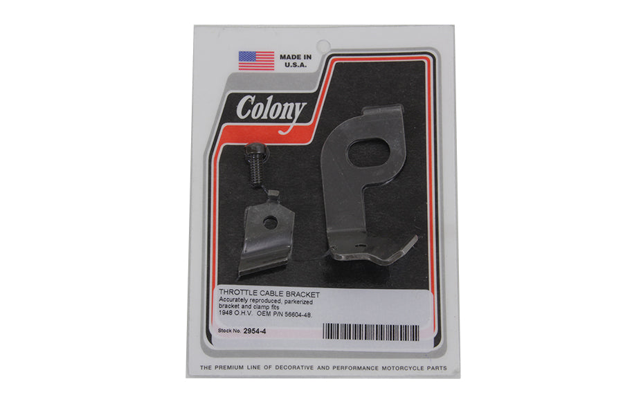 Parkerized Throttle Cable Bracket 1948 / 1948 FL