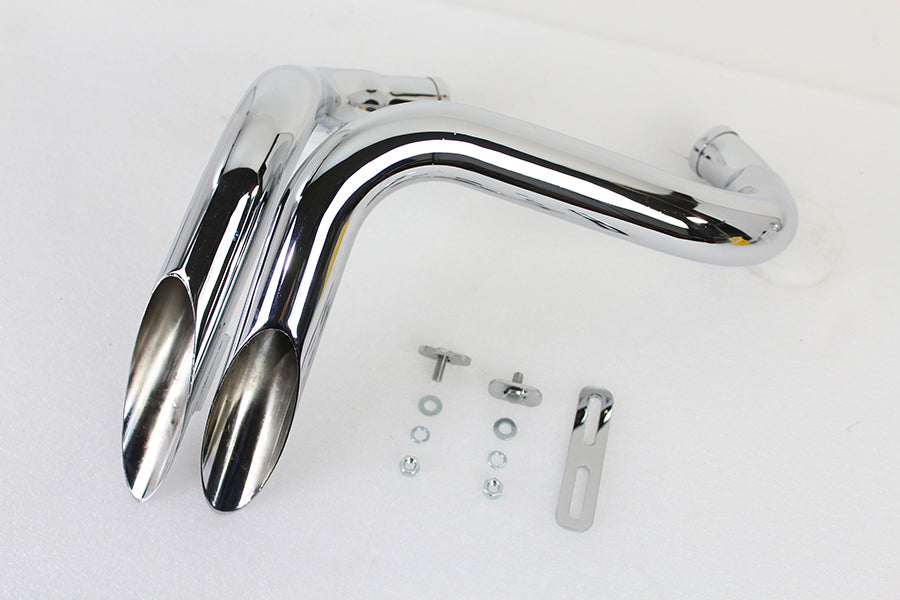 LAF Straight Down Drag Pipe Set Chrome 2000 / 2017 FXST 2000 / 2017 FLST