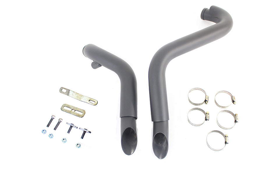 Straight Down Drag Pipe Set Black with Heatshields 1986 / 2017 FXST