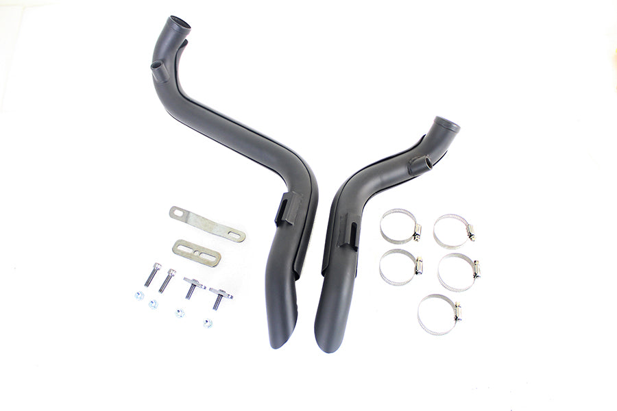 Straight Down Drag Pipe Set Black with Heatshields 1986 / 2017 FXST