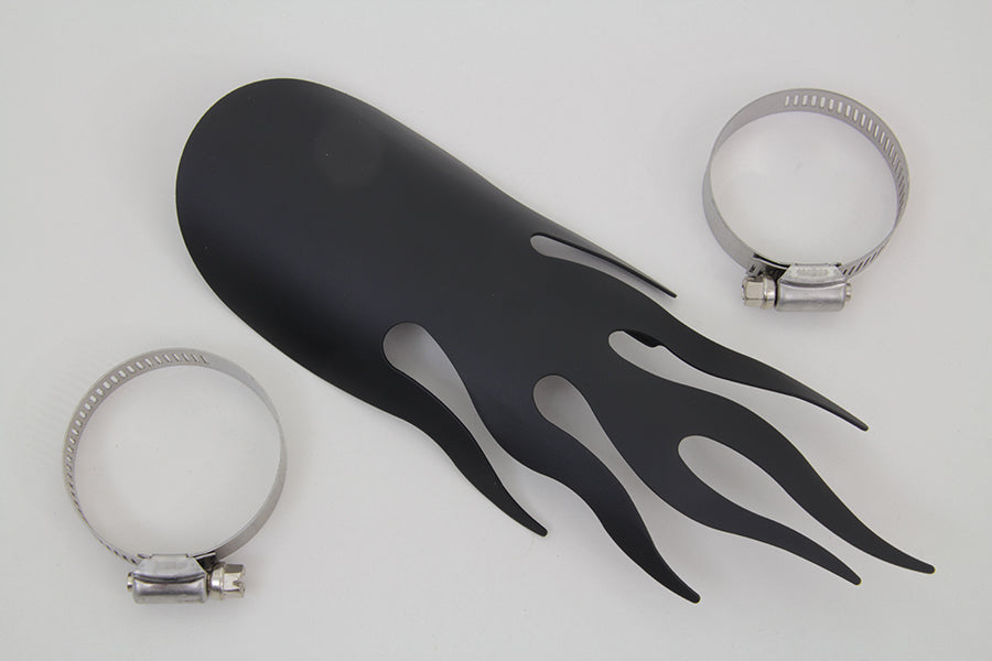 Black Flame Heat Shield 0 /  Custom application for 2-1/4" pipes"