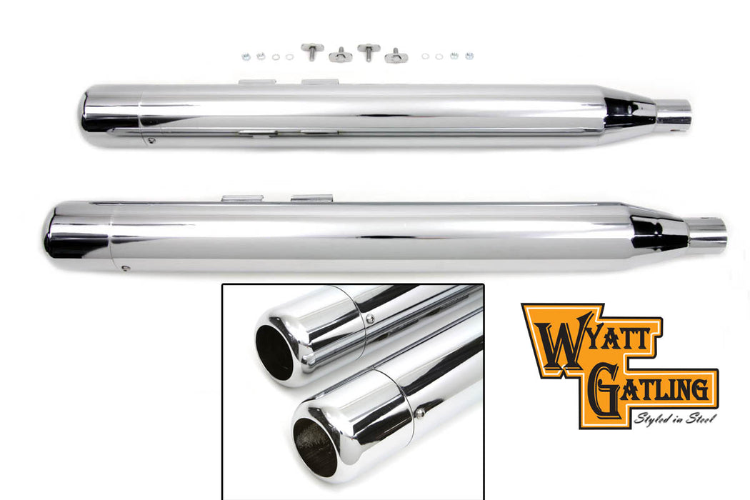 Wyatt Gatling Muffler Set With Chrome Hollow Point End Tips 1995 / 2016 FLT