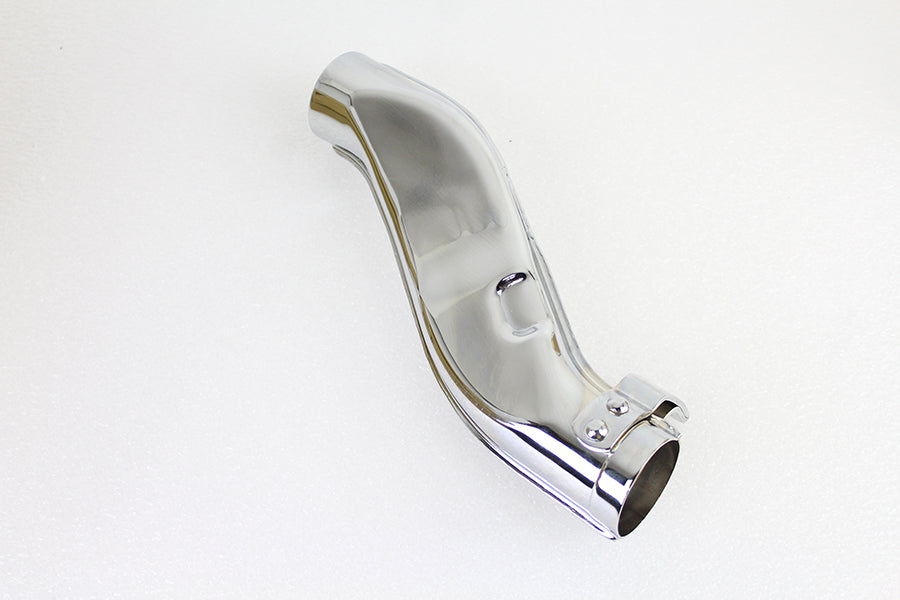 Flat Squash Pipe with Tab Chrome 1936 / 1953 EL 1941 / 1964 FL