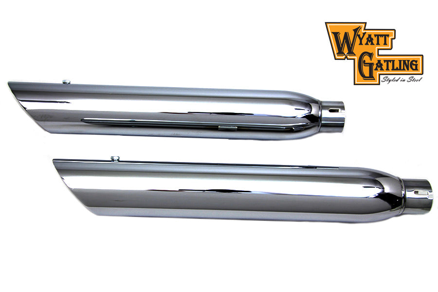 Wyatt Gatling Chrome Side Slash Muffler Set 2014 / UP XL