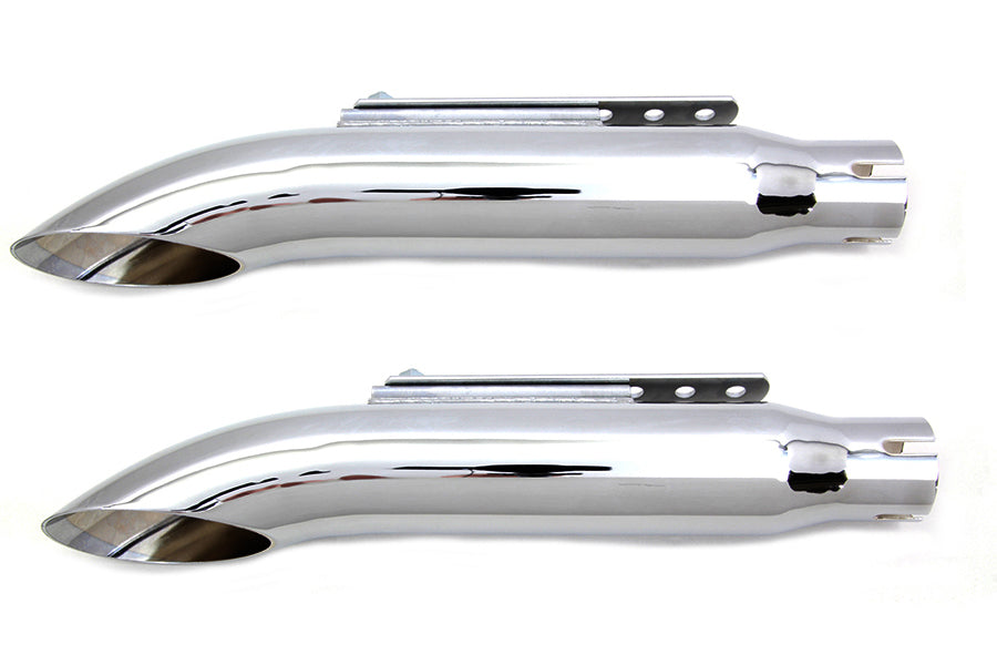 16" Turn Out Muffler Set Chrome 0 /  Custom Application