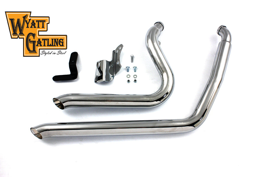 Wyatt Gatling Exhaust Drag Pipe Set Side Sweeper 1986 / 2017 FXST