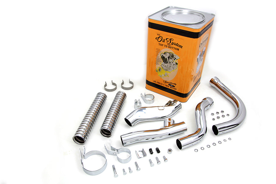 Chrome Panhead Exhaust Header Kit 1948 / 1957 FL