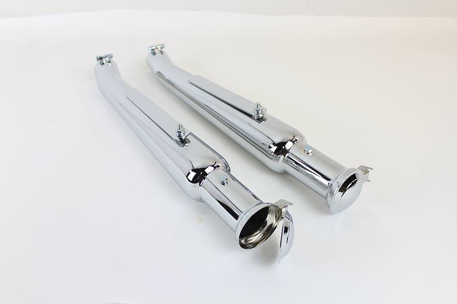 Chrome Megaphone Upsweep Muffler Set 0 /  Custom application