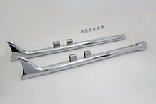 Load image into Gallery viewer, M8 36 Straight Fishtail Exhaust Extension Set Chrome 2017 / UP FLT