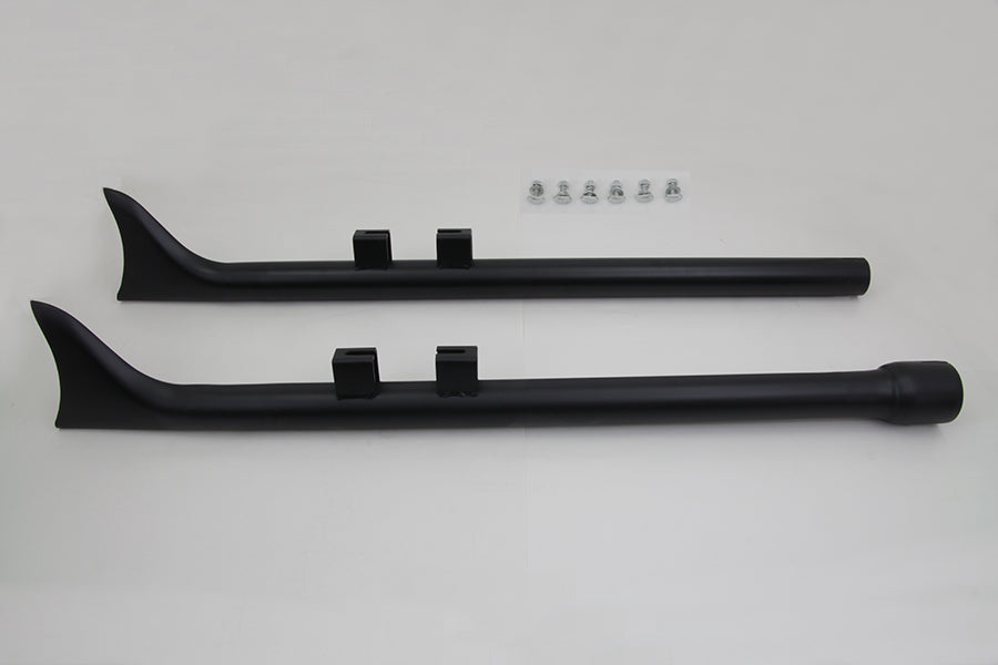M8 36 Straight Fishtail Exhaust Extension Set Black 2017 / UP FLT