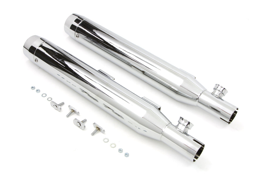 Chrome Slip On Muffler Set With Chrome Tips 2007 / 2017 FXST
