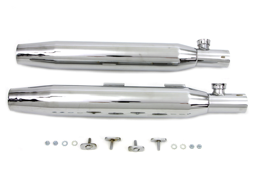 Chrome Slip On Muffler Set 2007 / 2017 FXST