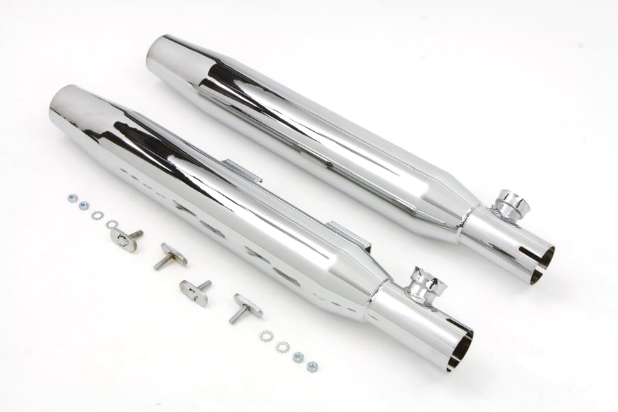 Chrome Slip On Muffler Set 2007 / 2017 FXST