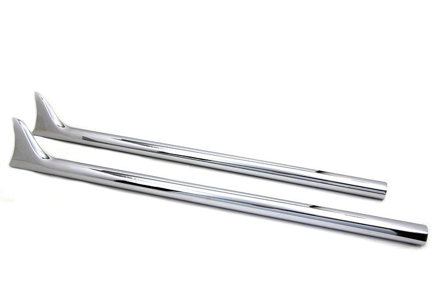 42 Straight Fishtail Exhaust Extension Set Chrome 0 /  Custom Application