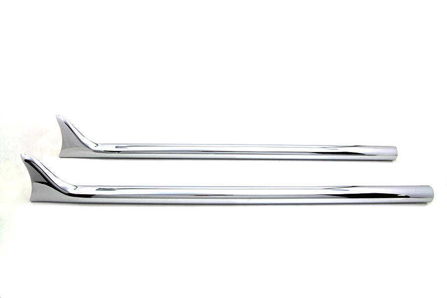 42 Straight Fishtail Exhaust Extension Set Chrome 0 /  Custom Application