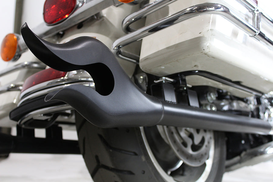 36 Straight Flame Exhaust Pipe Extension Set Black 1995 / 2016 FLT