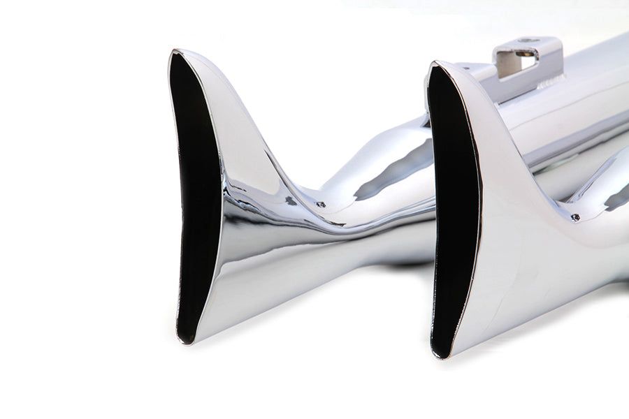 M8 Chrome Fishtail Muffler Set 2017 / UP FLT