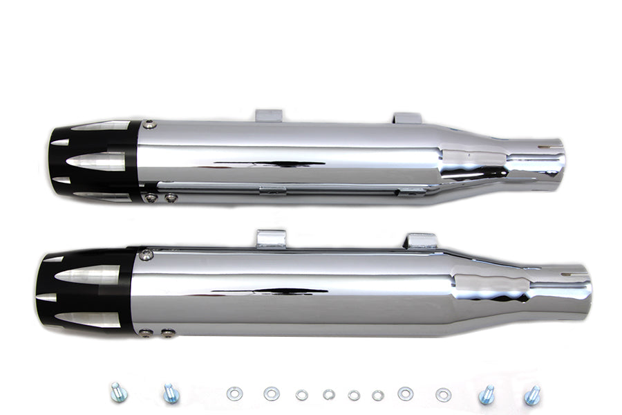 Chrome Highlighted Revolver Tip Muffler Set 2014 / 2017 XL