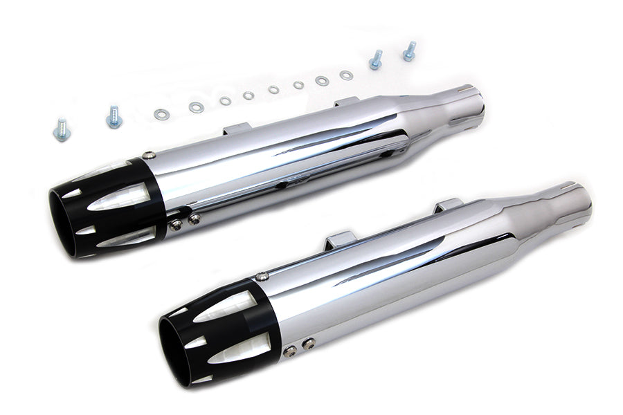 Chrome Highlighted Revolver Tip Muffler Set 2014 / 2017 XL