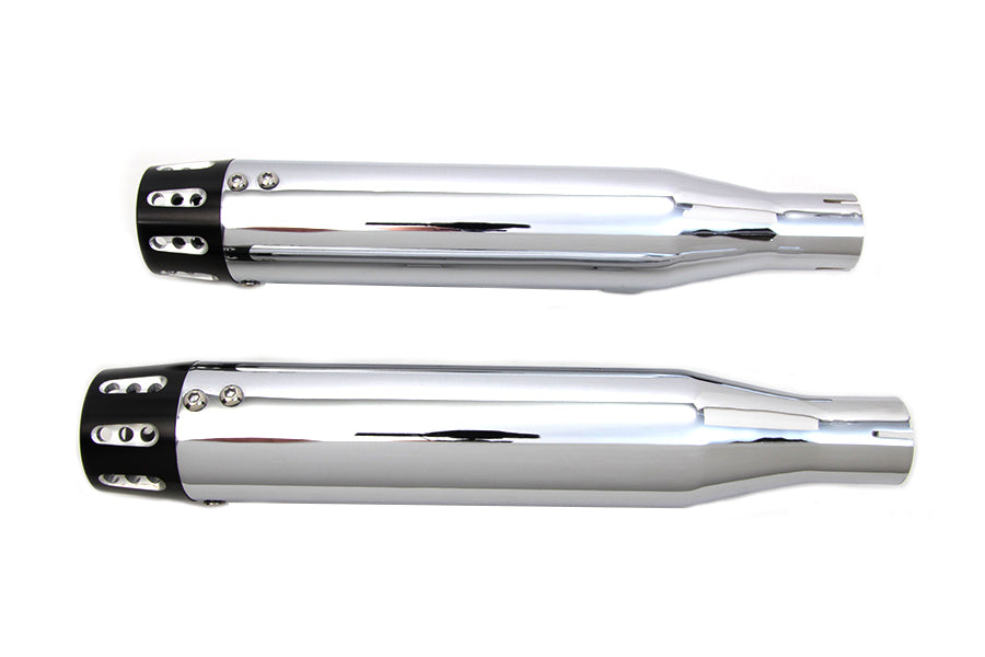 Chrome Tapered Revolver Tip Muffler Set 2014 / 2017 XL