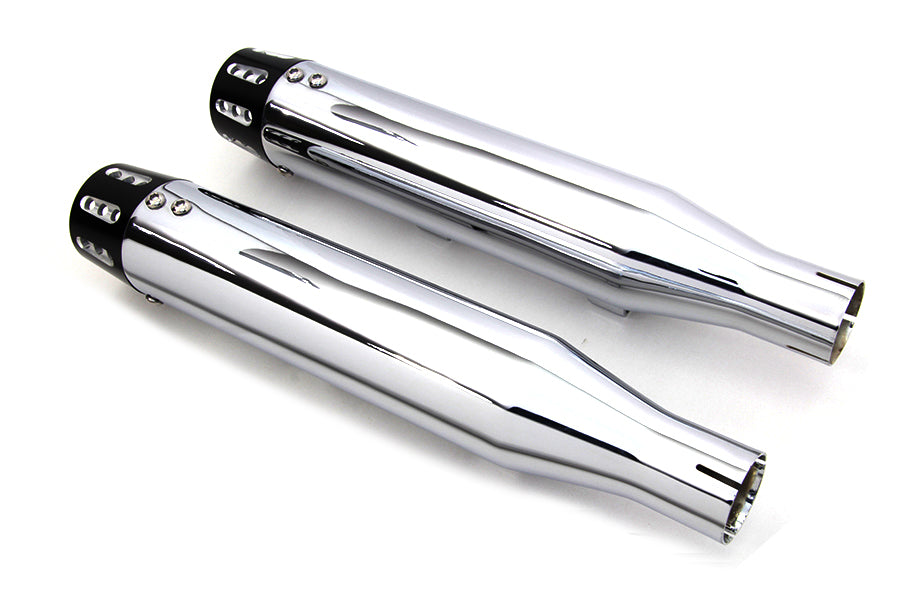 Chrome Tapered Revolver Tip Muffler Set 2014 / 2017 XL