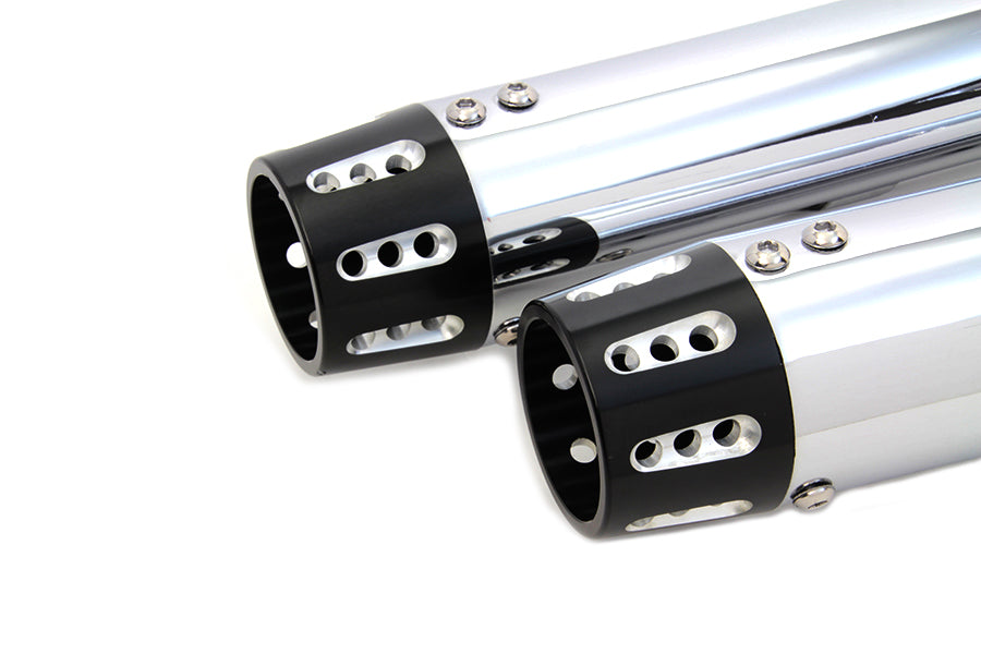 Chrome Tapered Revolver Tip Muffler Set 2014 / 2017 XL