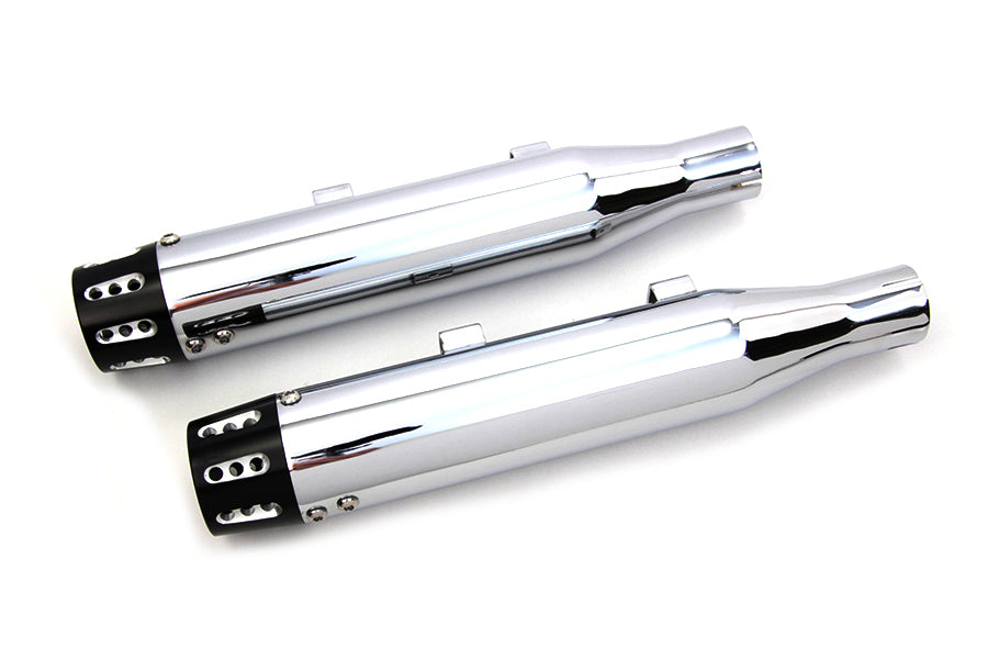 Chrome Tapered Revolver Tip Muffler Set 2014 / 2017 XL