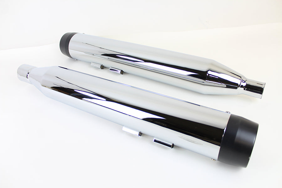 32 Chrome Muffler Set with Black Tapered End Tips 2017 / UP FLT
